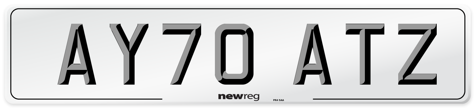 AY70 ATZ Number Plate from New Reg